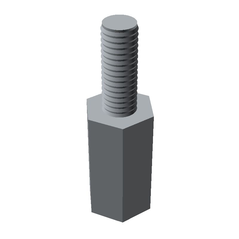 Entretoise hexagonale filetée mâle/femelle acier nickelé M3 - 5,5 mm sur plats