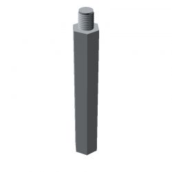 Entretoise hexagonale filetée mâle/femelle acier nickelé UNC4-40 - 6,35 mm sur plats