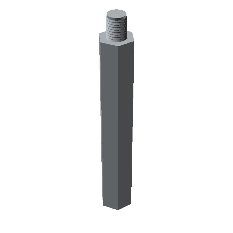 Entretoise hexagonale filetée mâle/femelle acier nickelé UNC4-40 - 6,35 mm sur plats
