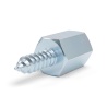 Entretoise hexagonale filetée autotaraudeuse acier zingué M2,5 / ST2,2 - 5 mm sur plats