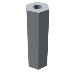 Entretoise hexagonale filetée femelle/femelle acier zingué M4 - 8 mm sur plats