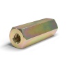 Entretoise hexagonale filetée femelle/femelle acier zingué jaune au plomb M2,5 - 5 mm sur plats