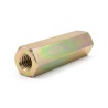 Entretoise hexagonale filetée femelle/femelle acier zingué jaune au plomb M4 - 7 mm sur plats