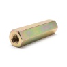 Entretoise hexagonale filetée femelle/femelle acier zingué jaune au plomb M6 - 10 mm sur plats