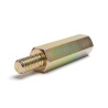 Entretoise hexagonale filetée mâle/femelle acier zingué jaune au plomb M4 - 7 mm sur plats
