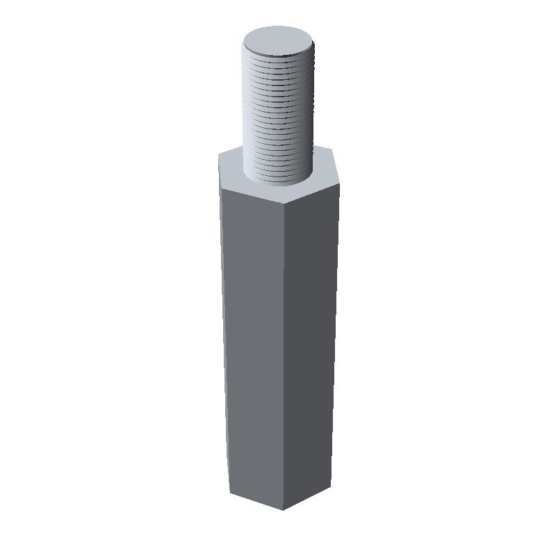 Entretoise hexagonale filetée mâle/femelle acier zingué jaune M6 - 10 mm sur plats