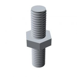 Entretoise hexagonale filetée mâle/mâle acier zingué jaune M2.5 - 5 mm sur plats