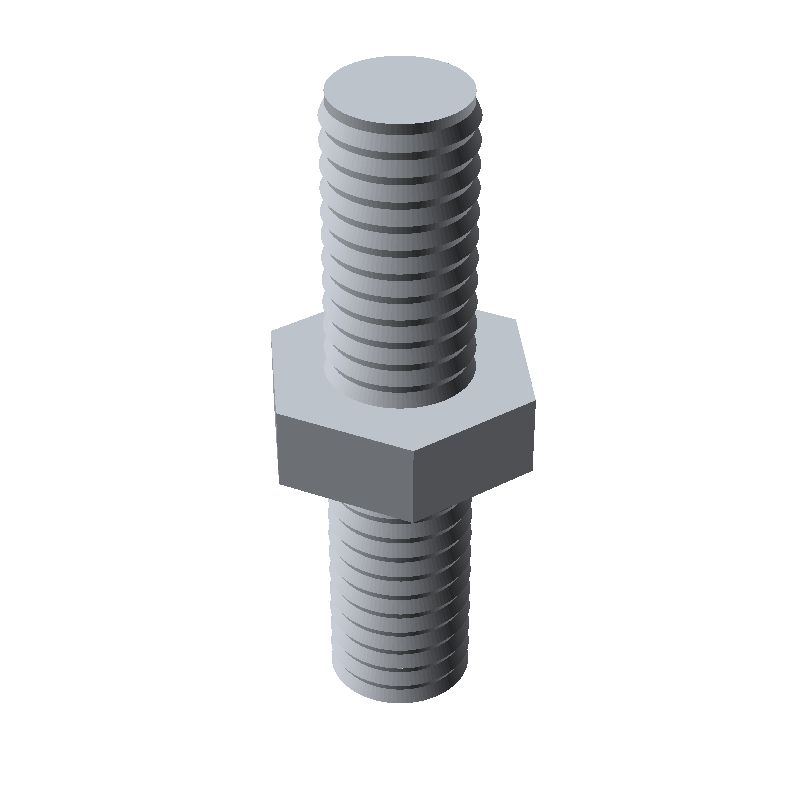 Entretoise hexagonale filetée mâle/mâle acier zingué jaune M2.5 - 5 mm sur plats