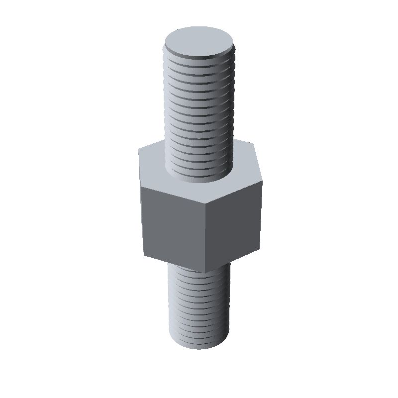 Entretoise hexagonale filetée mâle/mâle acier zingué jaune M4 - 7 mm sur plats