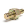 Entretoise hexagonale filetée mâle/mâle acier zingué jaune au plomb M4 - 7 mm sur plats, tiges 6 et 8 mm