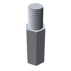 Entretoise hexagonale filetée mâle/femelle acier zingué M3 - 5 mm sur plats