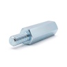Entretoise hexagonale filetée mâle/femelle acier zingué M3 - 5 mm sur plats
