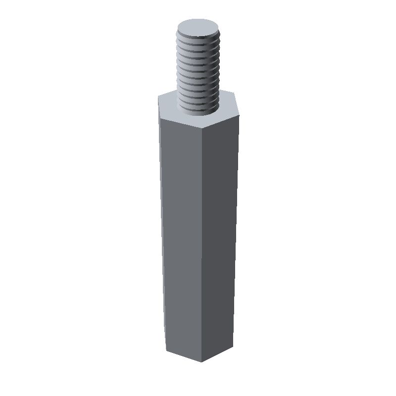Entretoise hexagonale filetée mâle/femelle acier zingué M3 - 5,5 mm sur plats