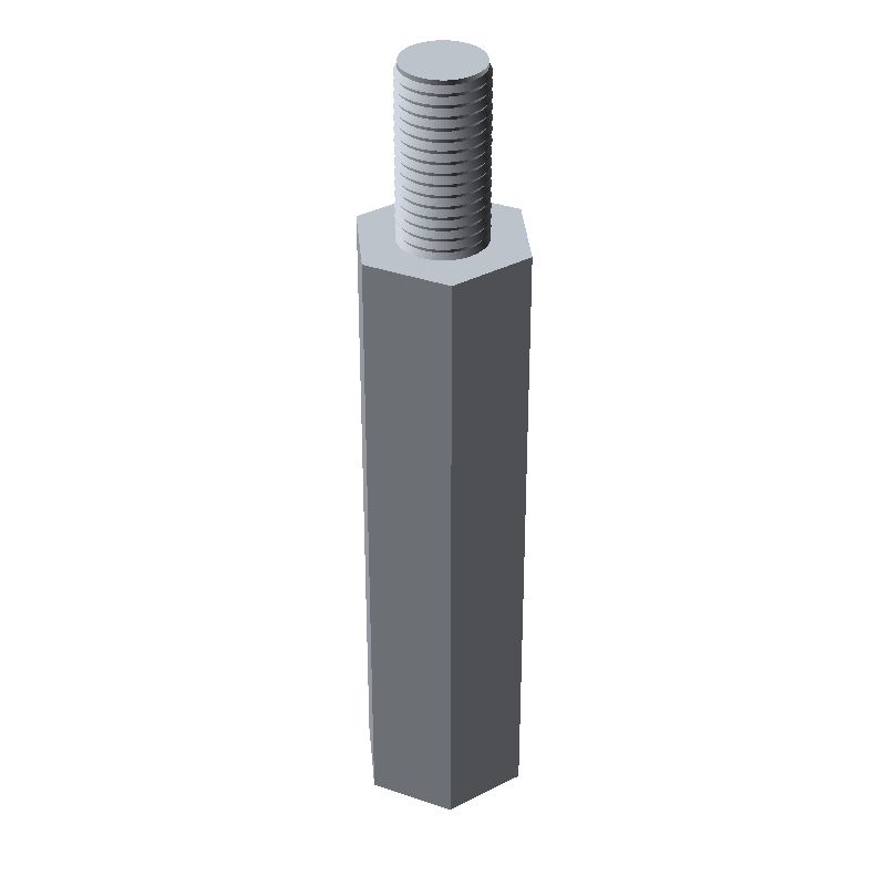 Entretoise hexagonale filetée mâle/femelle acier zingué M4 - 7 mm sur plats