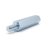 Entretoise hexagonale filetée mâle/femelle acier zingué bleu au plomb M4 - 7 mm sur plats