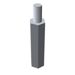 Entretoise hexagonale filetée mâle/femelle acier zingué M6 - 10 mm sur plats