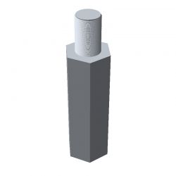 Entretoise hexagonale filetée mâle/femelle acier zingué M8 - 13 mm sur plats