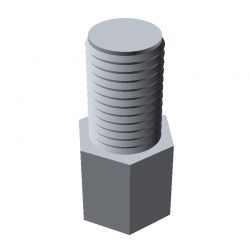 Entretoise hexagonale filetée mâle/femelle acier zingué UNC4-40 - 5 mm sur plats