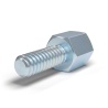 Entretoise hexagonale filetée mâle/femelle acier zingué bleu UNC4-40 - 5 mm sur plats
