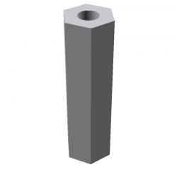 Entretoise hexagonale filetée femelle/femelle aluminium passivé M3 - 5,5 mm sur plats