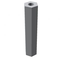 Entretoise hexagonale filetée femelle/femelle aluminium passivé M4 - 7 mm sur plats