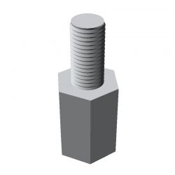 Entretoise hexagonale filetée mâle/femelle aluminium passivé M4 - 7 mm sur plats