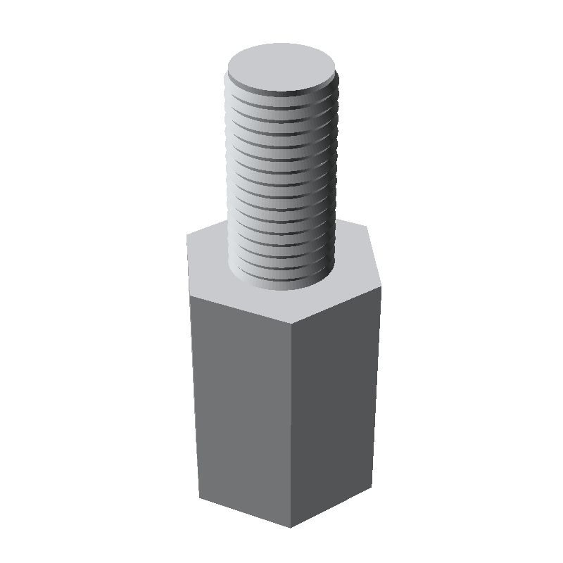 Entretoise hexagonale filetée mâle/femelle aluminium passivé M4 - 7 mm sur plats