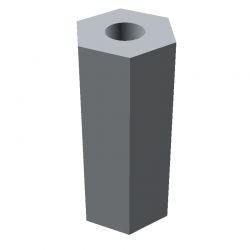 Entretoise hexagonale filetée femelle/femelle acier inoxydable M2.5 - 5 mm sur plats