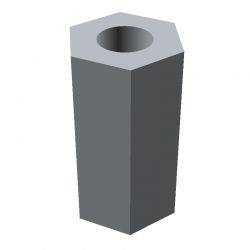Entretoise hexagonale filetée femelle/femelle acier inoxydable M8 - 13 mm sur plats