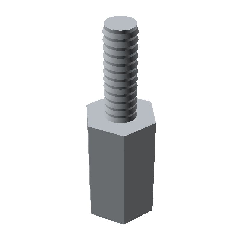 Entretoise hexagonale filetée mâle/femelle acier inoxydable M2 - 4 mm sur plats