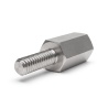 Entretoise hexagonale filetée mâle/femelle acier inoxydable M2 - 4 mm sur plats