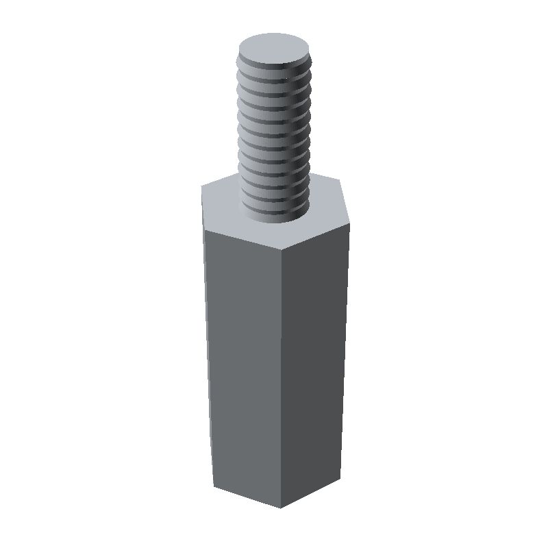 Entretoise hexagonale filetée mâle/femelle acier inoxydable M2.5 - 5 mm sur plats