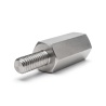 Entretoise hexagonale filetée mâle/femelle acier inoxydable M2,5 - 5 mm sur plats