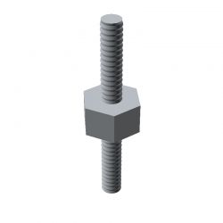 Entretoise hexagonale filetée mâle/mâle acier inoxydable M2.5 - 5 mm sur plats