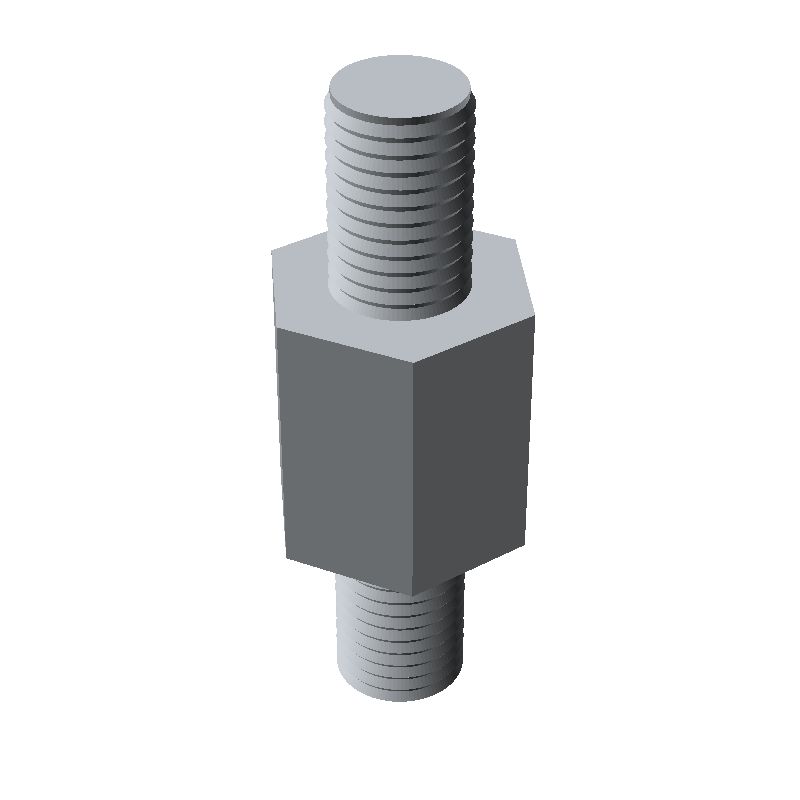 Entretoise hexagonale filetée mâle/mâle acier inoxydable M4 - 7 mm sur plats