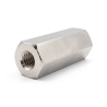 Entretoise hexagonale filetée femelle/femelle laiton nickelé au plomb M2,5 - 5 mm sur plats