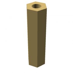 Entretoise hexagonale filetée femelle/femelle laiton nickelé M3 - 5 mm sur plats