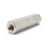 Entretoise hexagonale filetée femelle/femelle laiton nickelé au plomb M3 - 5 mm sur plats