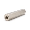 Entretoise hexagonale filetée femelle/femelle laiton nickelé au plomb M3 - 5,5 mm sur plats