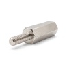 Entretoise hexagonale filetée mâle/femelle laiton nickelé au plomb M2 - 4 mm sur plats