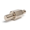 Entretoise hexagonale filetée mâle/mâle laiton nickelé au plomb M6 - 10 mm sur plats