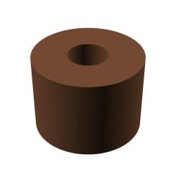 Entretoise ronde filetée femelle/femelle plastique polyamide renforcé brun M3 - Ø7 mm