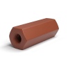 Entretoise hexagonale filetée femelle/femelle plastique polyamide PA6.6 renforcé fibre de verre brun M3 - 6 mm sur plats