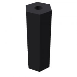 Entretoise hexagonale filetée femelle/femelle plastique polyamide renforcé M4 - 10 mm sur plats