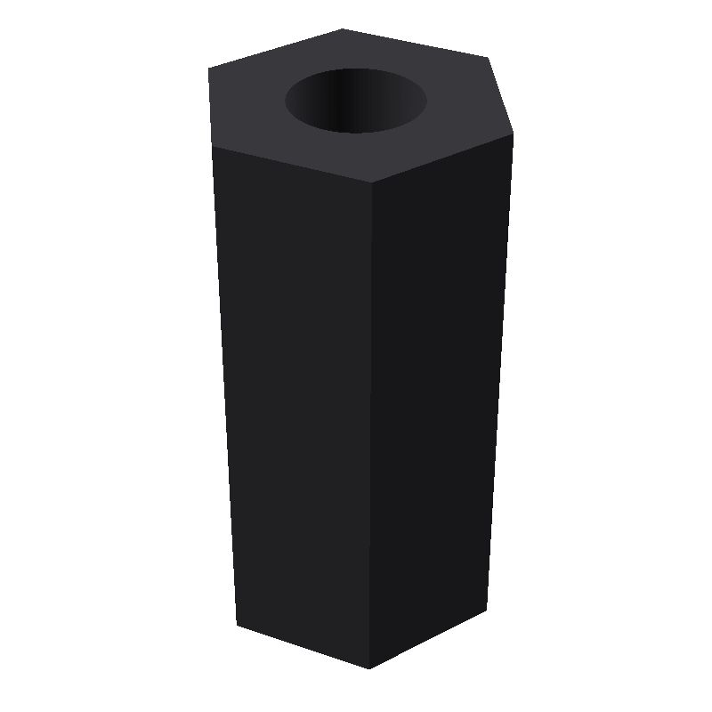 Entretoise hexagonale filetée femelle/femelle plastique polyamide renforcé M4 - 7 mm sur plats