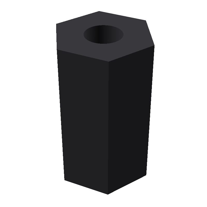 Entretoise hexagonale filetée femelle/femelle plastique polyamide renforcé M5 - 10 mm sur plats