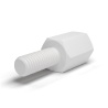 Entretoise hexagonale filetée mâle/femelle plastique PBT blanc M3 - 5,5 mm sur plats