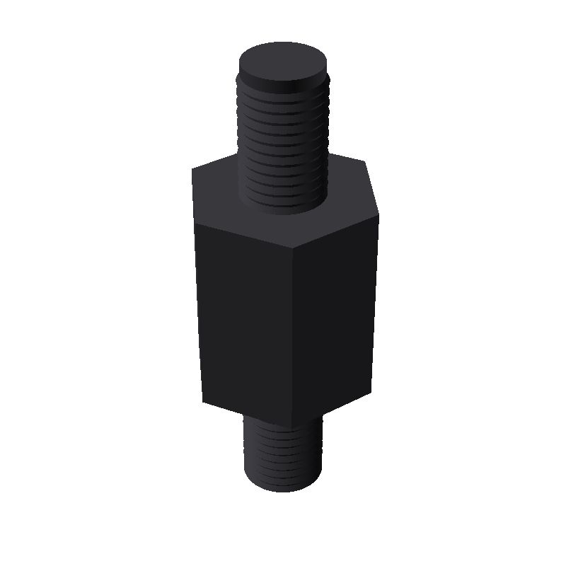 Entretoise hexagonale filetée mâle/mâle plastique polyamide PA6.6 M3 - 8 mm sur plats