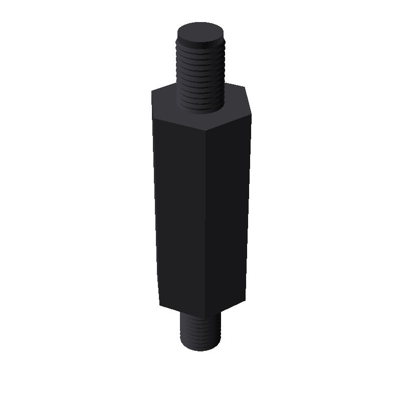 Entretoise hexagonale filetée mâle/mâle plastique polyamide PA6.6 M4 - 8 mm sur plats