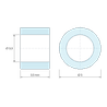 Plan coté 3,5 mm, Entretoise lisse aluminium Ø3,3x5mm pour vis M3